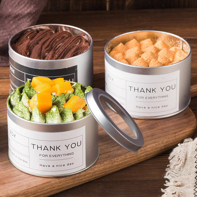 Food Grade Round Cake and Cookie Tin Box