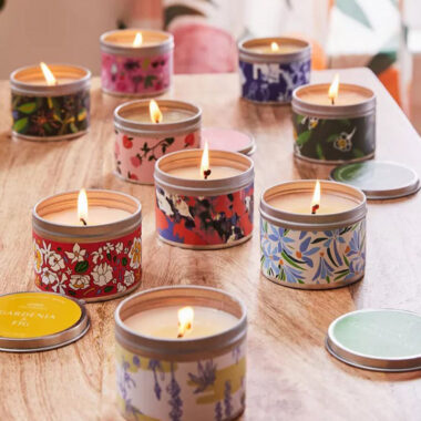 Home Decor Round Tin Box for Soy Wax Candle Packaging