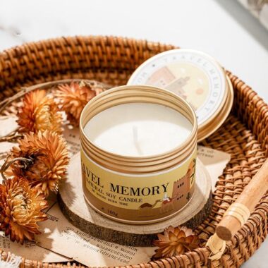 Home Decor Round Tin Box for Soy Wax Candle Packaging