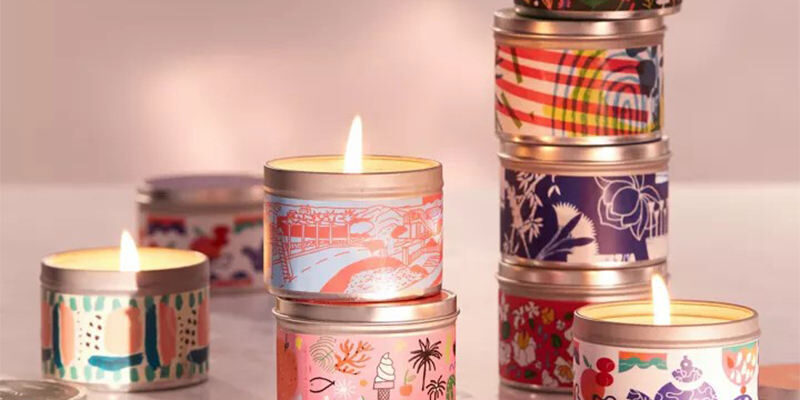 Home Decor Round Tin Box for Soy Wax Candle Packaging