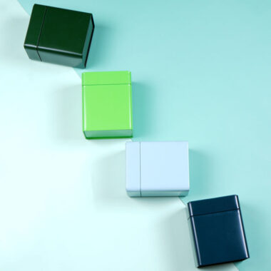 Tall Rectangle Multicolor Tea Tin Box for Loose Tea