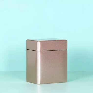Tall Rectangle Multicolor Tea Tin Box for Loose Tea