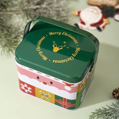 Colorful Large Gift Storage Christmas Tin Box
