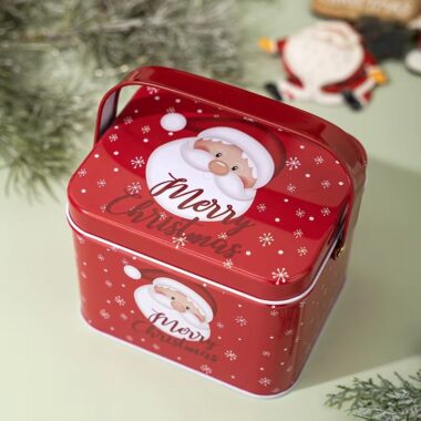 Colorful Large Gift Storage Christmas Tin Box