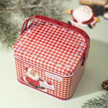 Colorful Large Gift Storage Christmas Tin Box