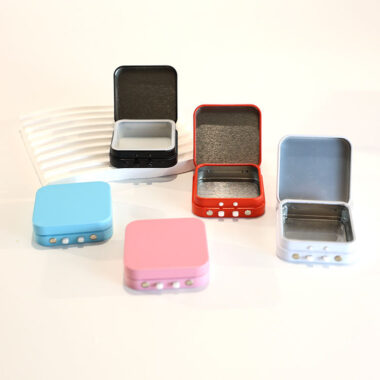 Rectangle Empty Hinged Tea Candy Tin Box