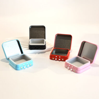 Rectangle Empty Hinged Tea Candy Tin Box