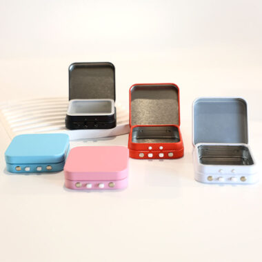 Rectangle Empty Hinged Tea Candy Tin Box