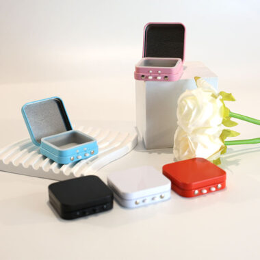 Rectangle Empty Hinged Tea Candy Tin Box