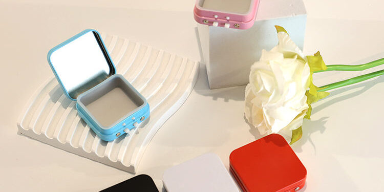 Rectangle Empty Hinged Tea Candy Tin Box