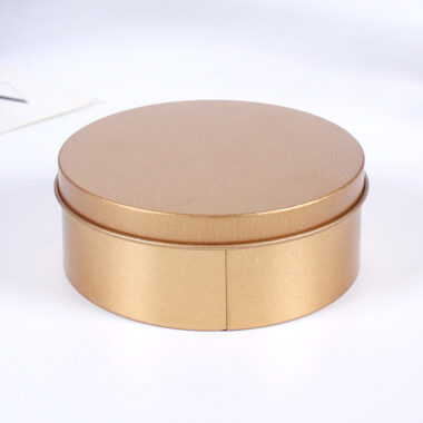 Round Tin Box with Lid for Candy and Chocolate Gifts