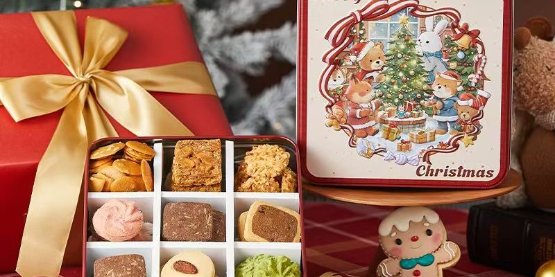 Sealed Candy Cookie Chocolate Christmas Gift Tin Box