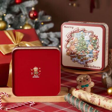 Sealed Candy Cookie Chocolate Christmas Gift Tin Box