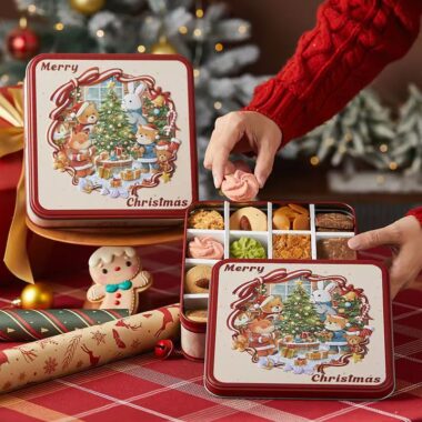 Sealed Candy Cookie Chocolate Christmas Gift Tin Box