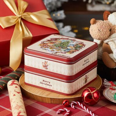 Sealed Candy Cookie Chocolate Christmas Gift Tin Box