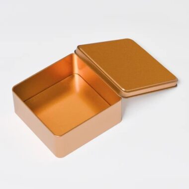 Multicolor Square Tin Box for Tea Snacks and Candy
