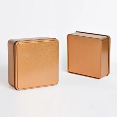 Multicolor Square Tin Box for Tea Snacks and Candy